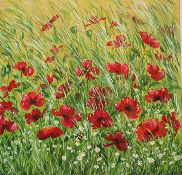 Acrylic Poppies